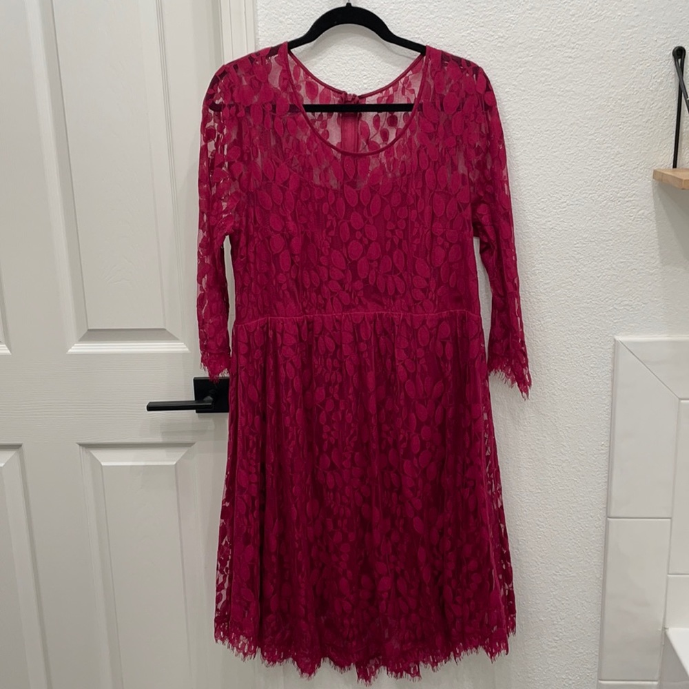 Midi 3/4 sleeve lace Dress